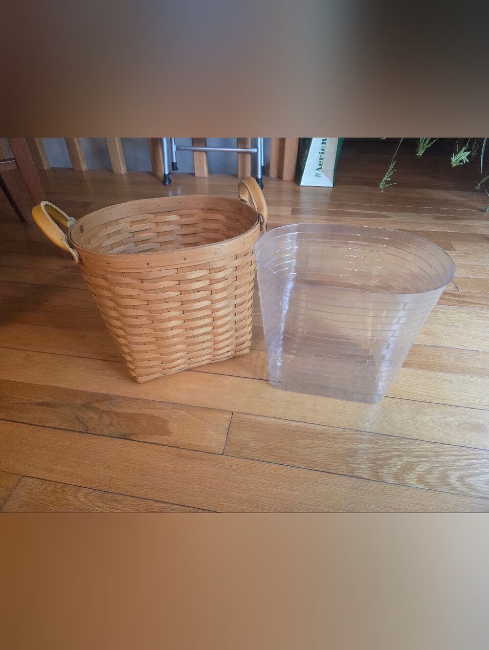 90a Longerberger Waistbasket With Handles And Insert